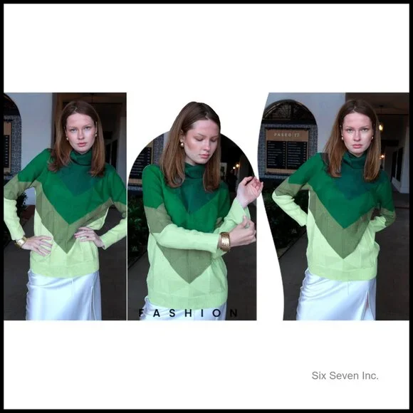 Chunky Knit Turtleneck Sweater Long Sleeve Pullover Trendy Fall Winter Top